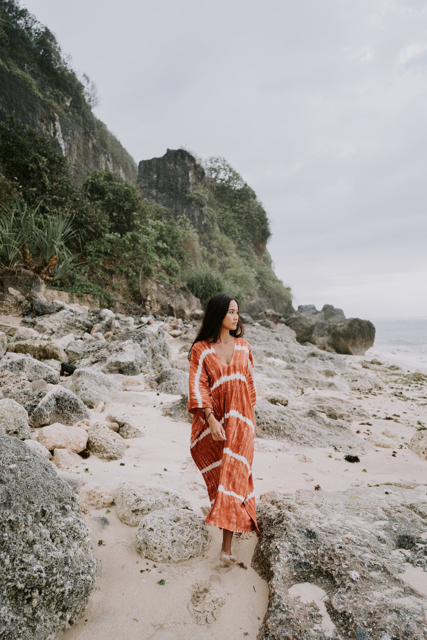 Leia Kaftan Dress in Marmalade