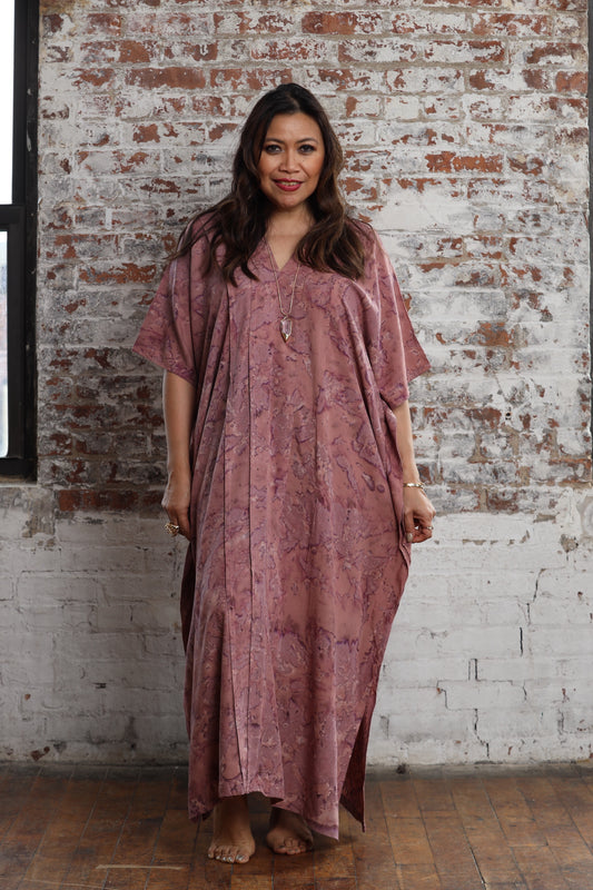 Leia Kaftan Dress in Mauve