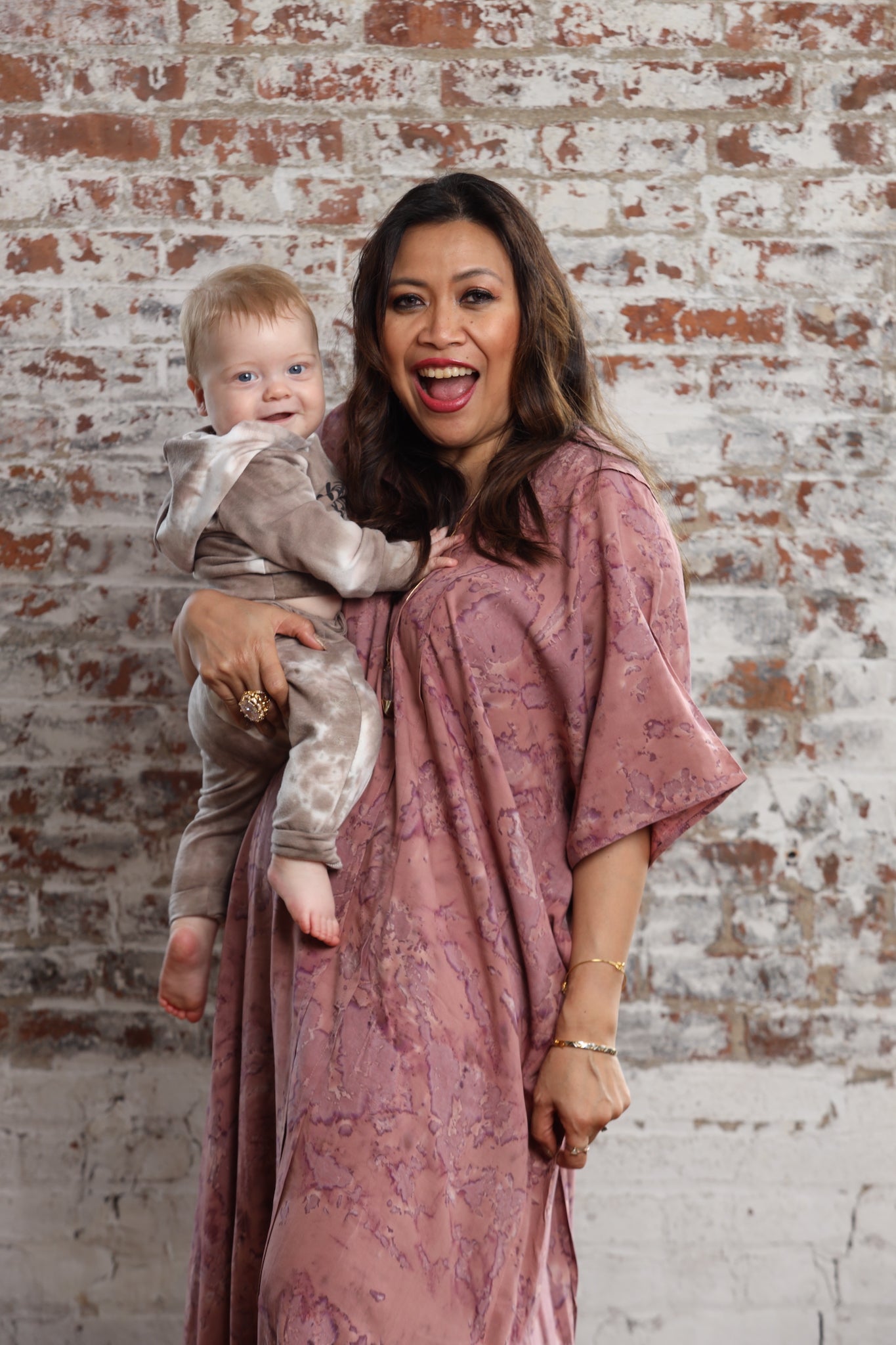 Leia Kaftan Dress in Mauve